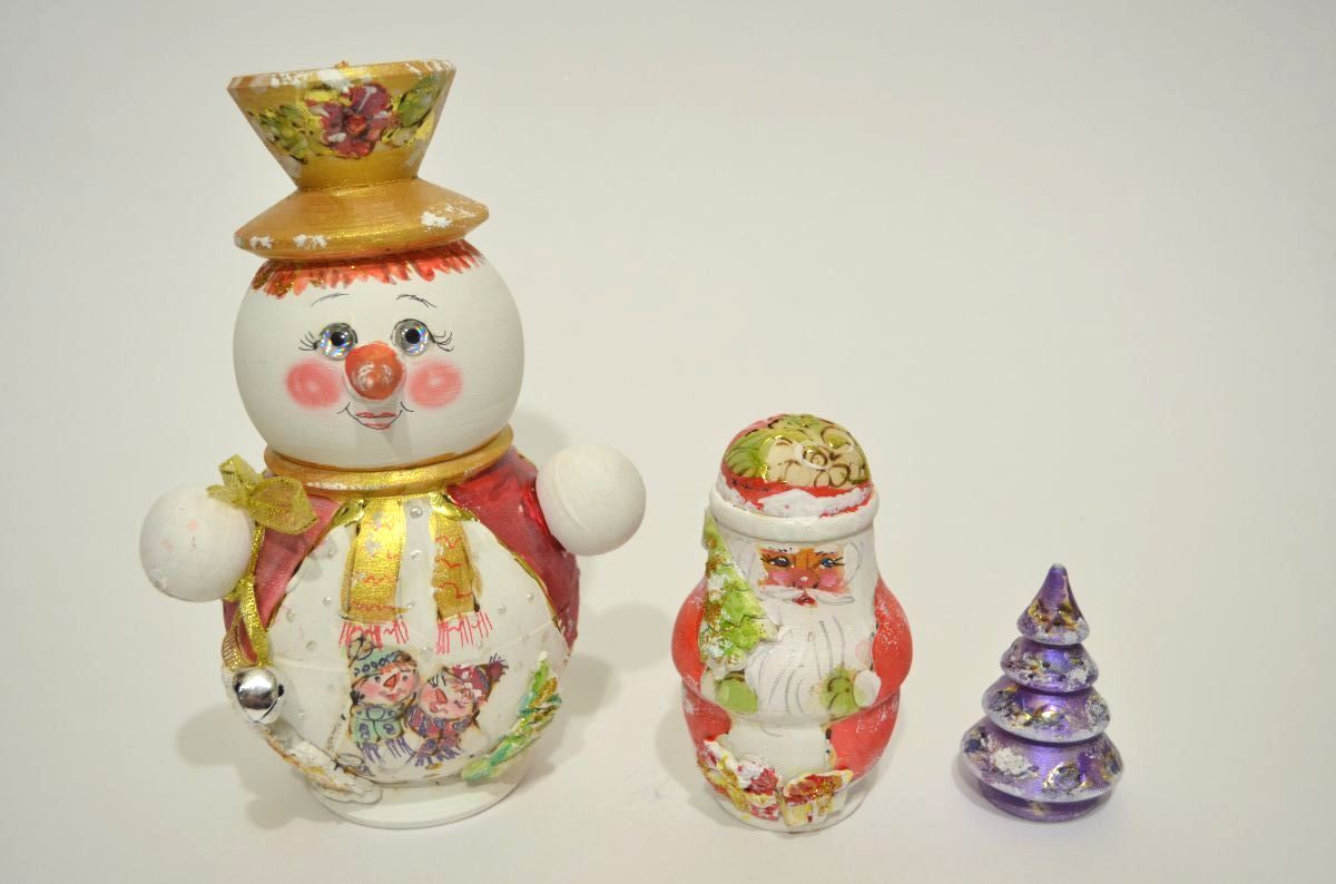 Матрёшка "Снеговик"